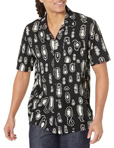 Volcom Herren Shaken Stirred Woven Kurzarm Shirt Hemd mit Button-Down-Kragen, Schwarz, XX-Large Volcom Herren Shaken Stirred Woven Kurzarm Shirt Hemd mit Button-Down-Kragen, Schwarz, XX-Large von Volcom