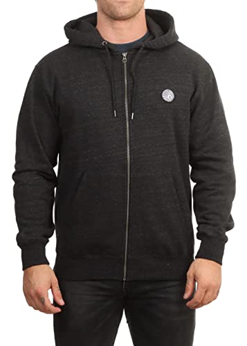 Volcom Herren Sngl STN Zip Fleece Sweatshirt, schwarz (Heather Black), M von Volcom