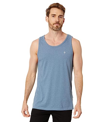 Volcom Men's Solid Heather Stormy Blue Sleeveless Tank Top Shirt L von Volcom