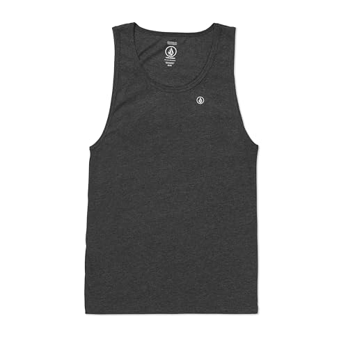 Volcom Herren Solid Tank T-Shirt, Dark Black Heather, S von Volcom