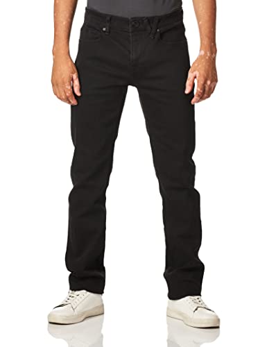 Volcom Herren Solver Stretch Denim Pant-modern Fit, Comfortable & Flexible, Durable Cotton Blend for Casual Or Everyday Wear Jeans, Black Black Out, 34W / 32L von Volcom