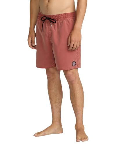 Volcom Herren Standard 17-inch Elastic Waist Surf Swim Trunks Badehose, Mahagoni, Medium von Volcom