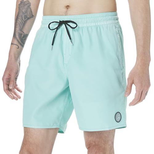 Volcom Herren Standard 17-inch Elastic Waist Surf Swim Trunks Boardshorts, Kreta-Blau, XL von Volcom
