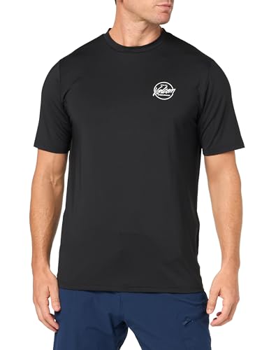 Volcom Herren Standard UPF 50+ Short Sleeve Loose Fit Rashguard Rash-Guard-Shirt, Schwarzer Steinstempel, L von Volcom