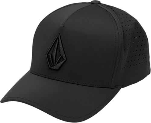 Volcom Herren Stone Vented Adjustable Water Resistant Hat Baseballkappe, Schwarz, Einheitsgröße von Volcom
