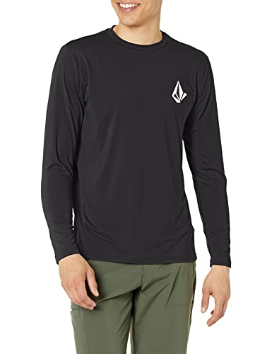 Volcom Herren Taunt LSF 50+, langärmelig, lockere Passform Rash-Guard-Shirt, Schwarz 2, L von Volcom