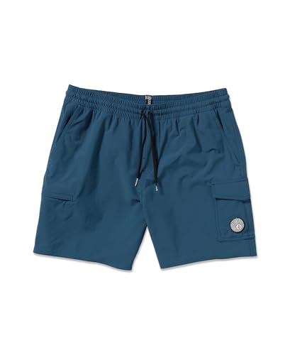 Volcom Herren Truly Liberators 17" Swim Trunks Boardshorts, Tiefes Blau, M von Volcom