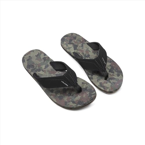 Volcom Herren Victor Flip-Flop Schlappen Sandalen, Dunkles Camouflage, 44.5 EU von Volcom
