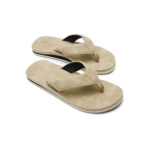 Volcom Herren Victor Lx Flip Flop Sandale, hautfarben, 43 EU von Volcom