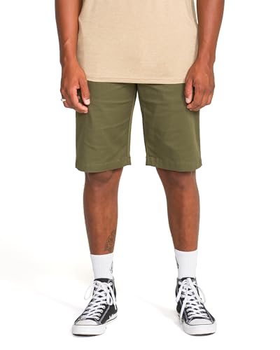 Volcom Herren Vmonty Stretch Chino-Shorts, Militär, 48 von Volcom