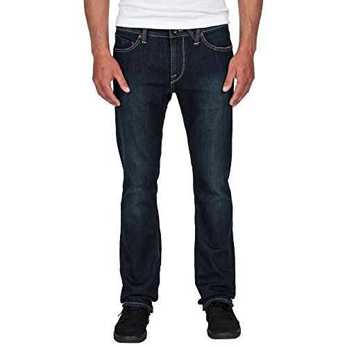 Volcom Herren Vorta Slim Fit Stretch Denim Jeans, Azul Usado, 34 W/32 L von Volcom