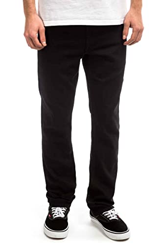 Volcom Herren Vorta Slim Fit Stretch-Denim Jeans, Schwarz auf Schwarz, 36W / 34L von Volcom