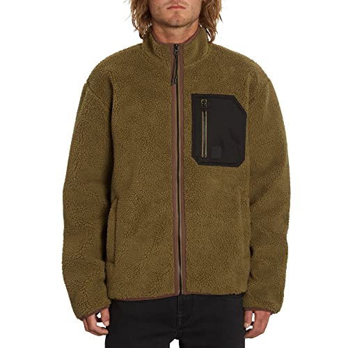 Volcom Herren ZMOKA Fuzzar Reißverschluss Sweatshirt, Service Green, XL von Volcom