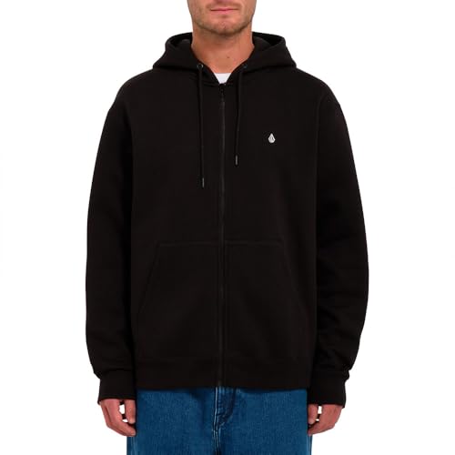 Volcom Herren Zip Hoodie Single Stone Zip, Größe:XL, Farben:Black von Volcom