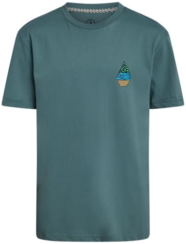 Volcom Jungen-T-Shirt – Baumwoll-Mischgewebe, kurzärmelig, Grafik-T-Shirts für Jungen – cooles, lässiges Grafik-T-Shirt, Grüner Skystone, 10-12 Volcom Jungen-T-Shirt – Baumwoll-Mischgewebe, kurzärmelig, Grafik-T-Shirts für Jungen – cooles, lässiges Grafik-T-Shirt, Grüner Skystone, 10-12 von Volcom