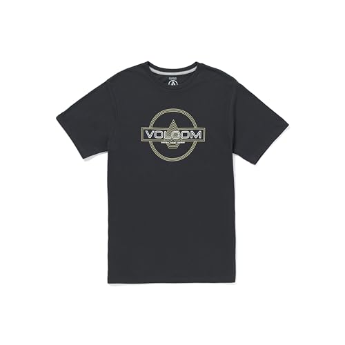 Volcom Line Service Kurzarm-T-Shirt für Herren, Schwarz (Washed Black Heather), L von Volcom