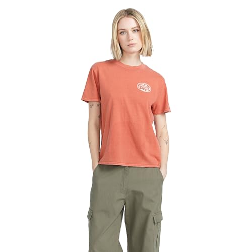 Volcom Lock It Up Damen-T-Shirt, kurzärmelig, Rust 424, X-Groß von Volcom