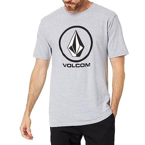 Volcom Men's Crisp Stone Heather Gray Short Sleeve T Shirt 2XL von Volcom