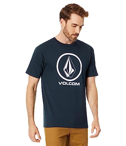 Volcom Men's Crisp Stone Navy Short Sleeve T Shirt L von Volcom