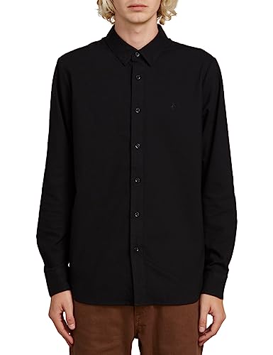 Volcom Herren Men's Oxford Stretch Long Sleeve up Shirt Button Down Hemd, New Black, Klein von Volcom