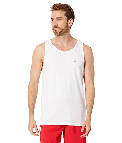 Volcom Men's Solid White Sleeveless Tank Top Shirt L von Volcom