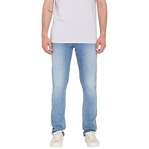 Volcom Men's Vorta Slim Fit Wrecked Indigo Jeans 34x34 von Volcom