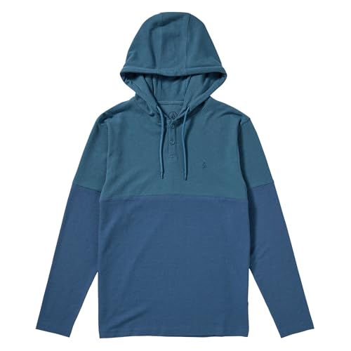 Volcom Nunez Colorblock Langarm-Kapuzenshirt für Herren, Ozeanblau, Medium Volcom Nunez Colorblock Langarm-Kapuzenshirt für Herren, Ozeanblau, Medium von Volcom