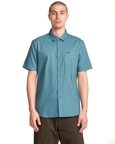 Volcom Orion Herrenhemd, kurzärmelig, mit Knopfleiste, Cosmic Blue (blau), XX-Large von Volcom