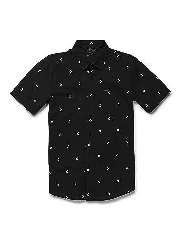 Volcom Patterson Herrenhemd, kurzärmelig, gewebt, Schwarz, L von Volcom