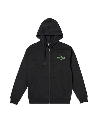 Volcom Roundabout Zip Hoodie Fleece Sweatshirt für Herren, Schwarz, XX-Large von Volcom