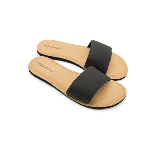 Volcom Schlichte Damen-Sandalen aus Kunstleder mit Riemen, Schwarz - Neu, 11 von Volcom