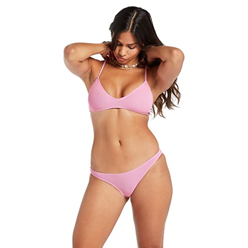 Volcom Simply Mesh Bikinioberteil mit V-Ausschnitt, Paradies-Pink, Small von Volcom