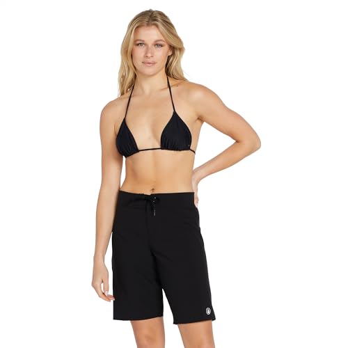 Volcom Simply Solid Damen Badeshorts, klassisch, 27,9 cm, Schwarz 1, 5 von Volcom