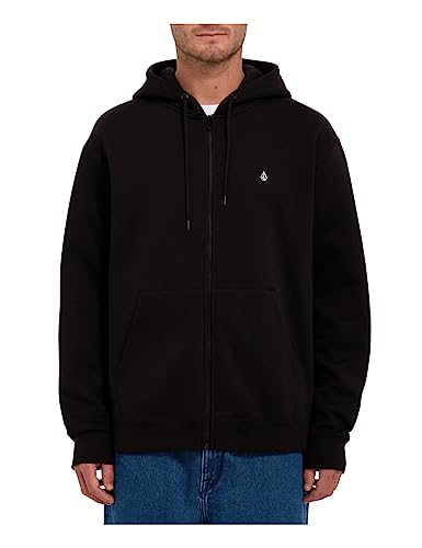 Volcom Herren Single Stone Zip Hoodie Kapuzenpullover, Schwarz 323, Medium von Volcom