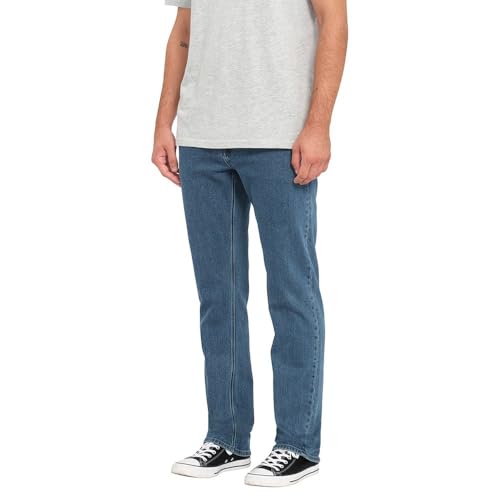 Volcom Solver Herren-Jeans, Blau (Stonewashed, 33W x 34L), Verwaschenes Blau, 33W x 34L von Volcom