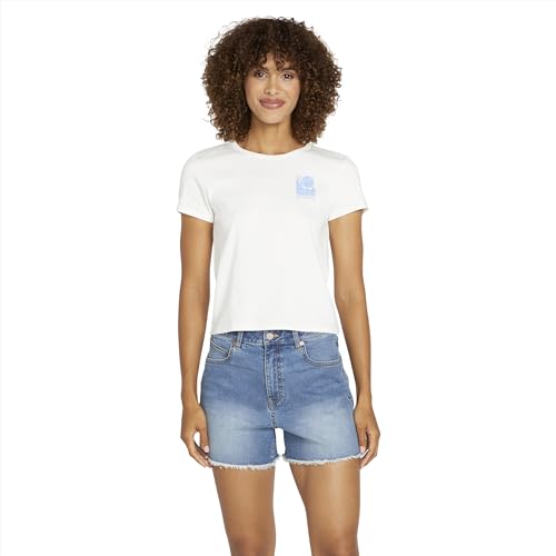 Volcom Stone Step Damen-Shorts, hohe Taille, Denim-Shorts, Jaspisblau, 29 Volcom Stone Step Damen-Shorts, hohe Taille, Denim-Shorts, Jaspisblau, 29 von Volcom