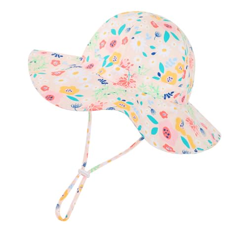 Volicph Baby Sommerhut Mädchen Sonnenhut Kleinkind Strandhut Baby Bucket Hat UPF 50 für Baby Mädchen Säugling Kind Kleinkind von Volicph