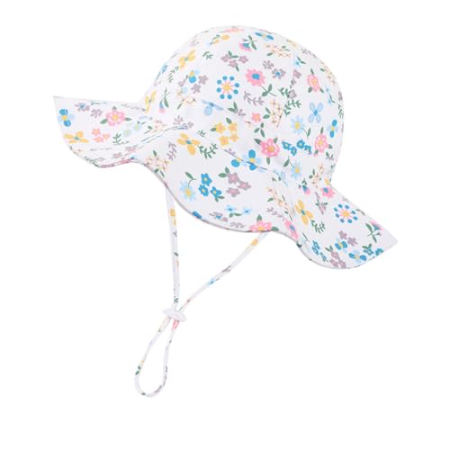 Volicph Baby Sommerhut Mädchen Sonnenhut Kleinkind Strandhut Baby Bucket Hat UPF 50 für Baby Mädchen Säugling Kind Kleinkind von Volicph