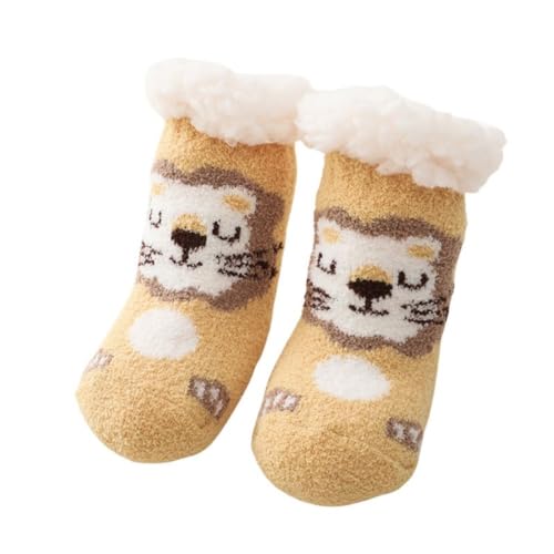 Volicph Baby Winter Boden Socken Kleinkinder Dicke Manschette Rutschfeste Sport Athletic High Socken für Baby Mädchen Anti-Rutsch Socken Kuschelsocken Flauschige Socken Stoppersocken Hüttensocke von Volicph