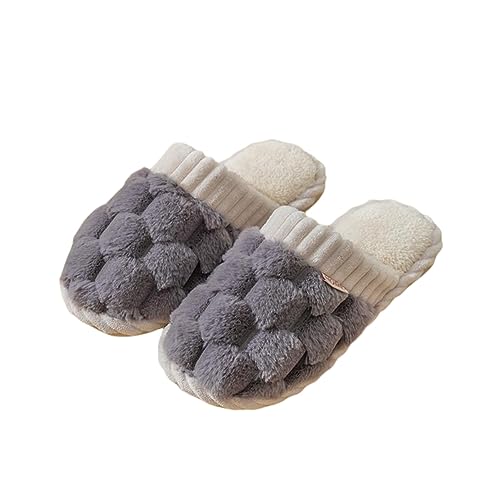 Volicph Frauen House Hausschuhe Gestrickte Warme Hausschuhe Warme Hausschuhe Hausschuhen Hausschuhe aus Baumwolle von Volicph