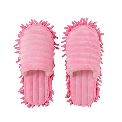 Volicph Putz-Hausschuhe Mit Reinigender Abnehmbarer Mikrofaser-Sohle - Bodenreinigung Slippers, Staubtuch, Mop-Schuhe, Putzschuhe von Volicph