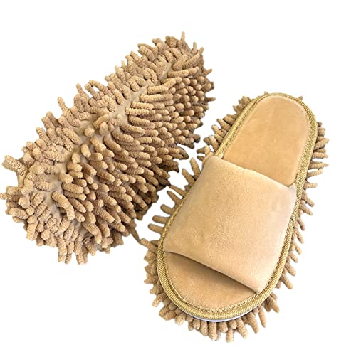 Volicph Putz-Hausschuhe Mit Reinigender Abnehmbarer Mikrofaser-Sohle - Bodenreinigung Slippers, Staubtuch, Mop-Schuhe, Putzschuhe von Volicph