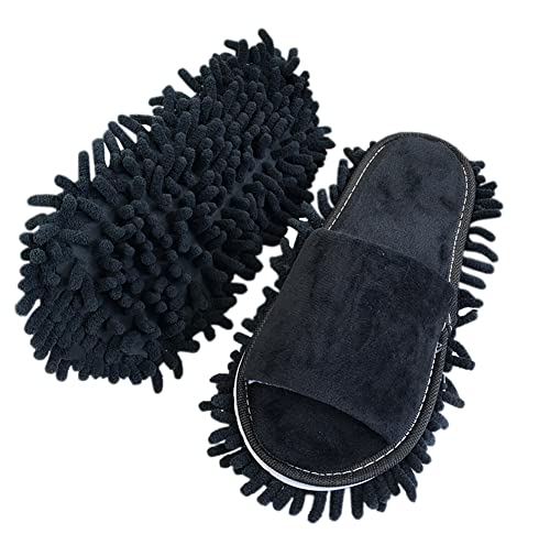 Volicph Putz-Hausschuhe Mit Reinigender Abnehmbarer Mikrofaser-Sohle - Bodenreinigung Slippers, Staubtuch, Mop-Schuhe, Putzschuhe von Volicph