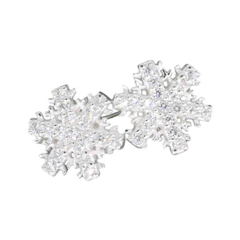 Ohrstecker Schneeflocke - 925 Sterling Silber Ohrschmuck, Eiskristall Ohrringe, Winter Schmuck, Weihnachtsgeschenk, Damenohrstecker von VolksJuwelier