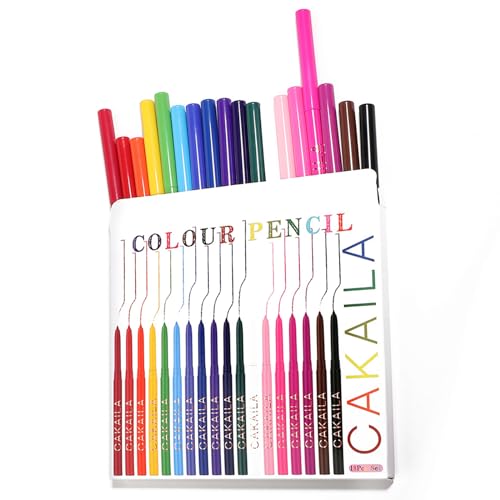 18 Farben Liquid Eyeliner, Hochpigmentierter Wasserfester Eyeliner ohne Verwischen - Flüssiger Kajalstifte Kajal für Definierte Lidstriche & unterschiedliche Looks, Langlebiger Gel Eyeliner von VolksRose