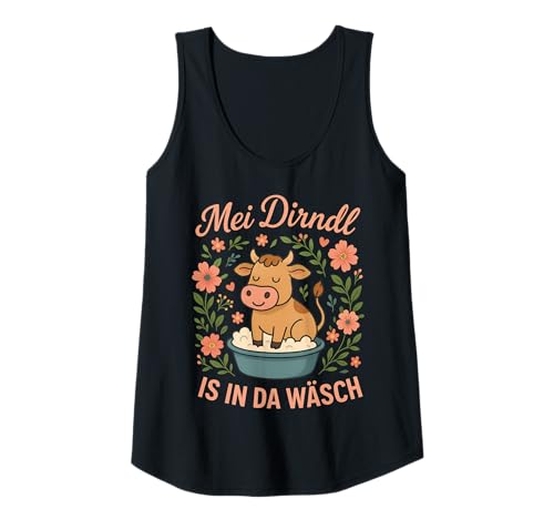 Damen MEI Dirndl is in da Wäsch 2025 Volksfest-Humor Tank Top von Volksfest-Humor POD