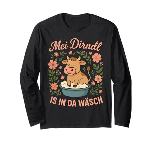 MEI Dirndl is in da Wäsch 2025 Volksfest-Humor Langarmshirt von Volksfest-Humor POD