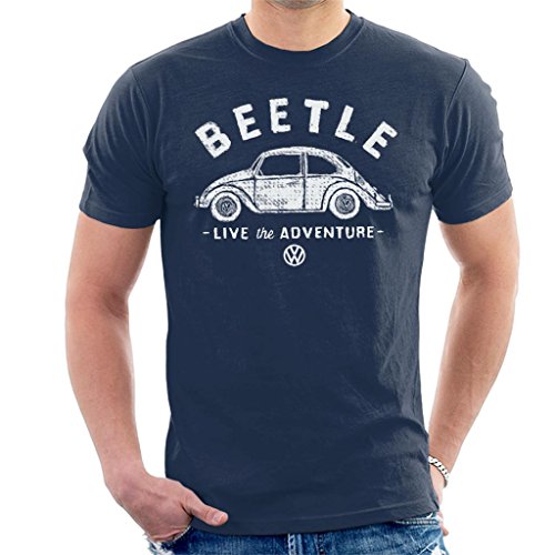 Volkswagen Beetle White Live The Adventure Men's T-Shirt Volkswagen Beetle White Live The Adventure Men's T-Shirt von Volkswagen