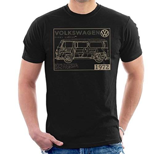 Volkswagen Type 2 Camper Plans Light Text Men's T-Shirt von Volkswagen