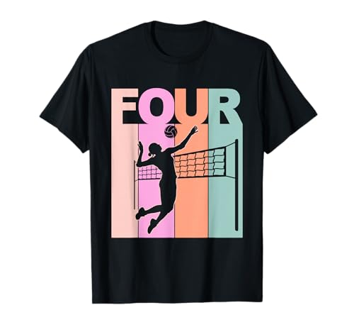 4. Geburtstag Volleyball Thema 4 Jahre alt Mädchen Geburtstag T-Shirt 4. Geburtstag Volleyball Thema 4 Jahre alt Mädchen Geburtstag T-Shirt von Volleyball 4th Birthday Girl Gift